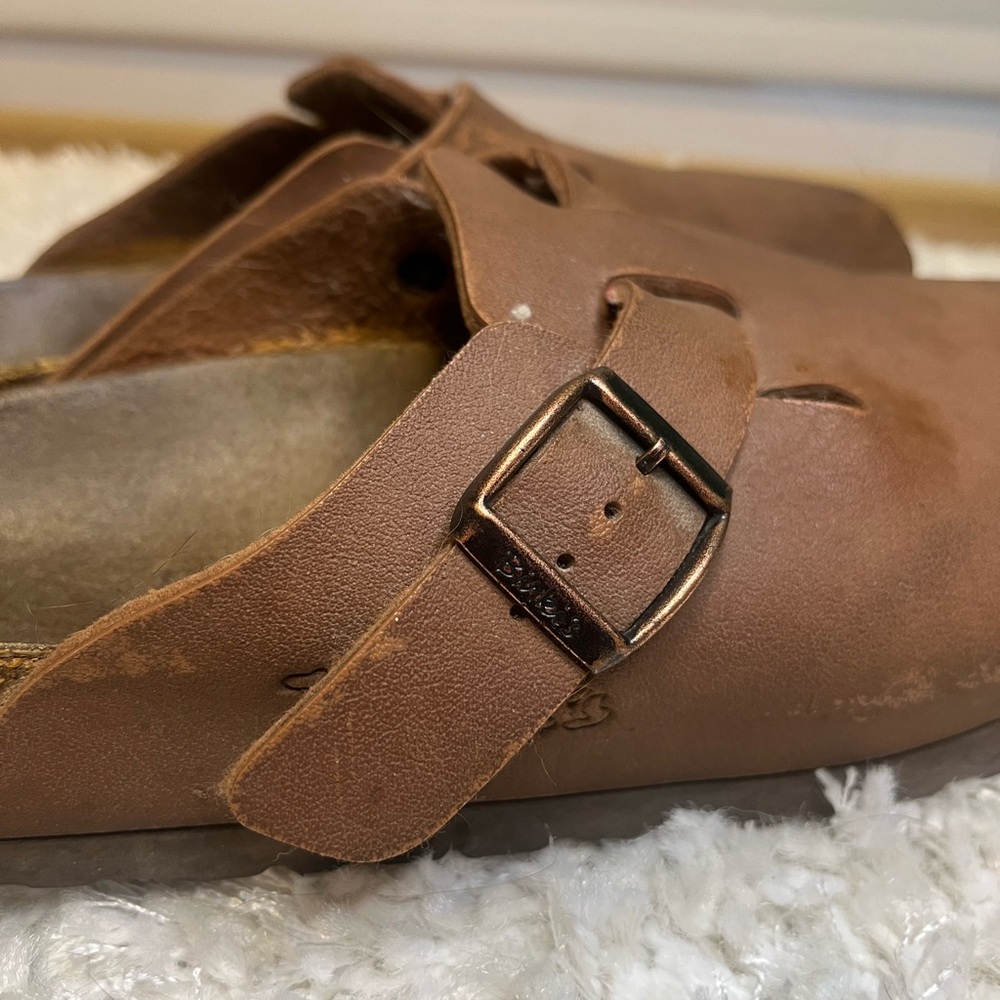 Birkenstock Birki’s Boston Brown Leather Clogs - Picture 5 of 13